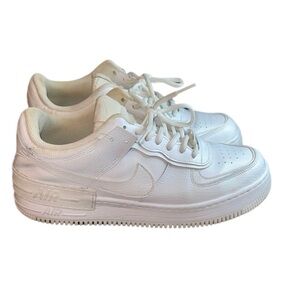 Nike Air Force 1 AF1 Shadow Triple White Sneakers Shoes For Women Size 11